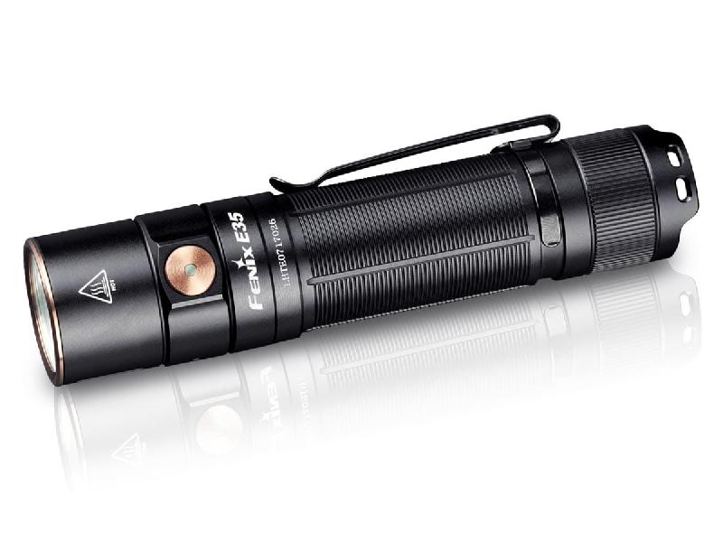 Lampe torche Fenix E35 V3.0 - LED 21700 - Aluminium noir - 3000 lm - IP68_0