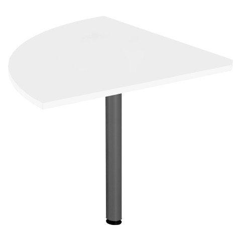 ANGLE DE LIAISON EXCELLENS PLATEAU BLANC 90° PIÉTEMENT TUBE MÉTAL RÉGLABLE EN HAUTEUR ANTHRACITE