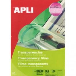 APLI FILM TRANSPARENTS ÉCRITURE MANUELLE B/100