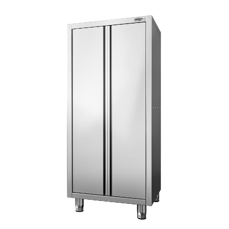 Armoire haute inox P 700 x 1800- 2 portes battantes -_0