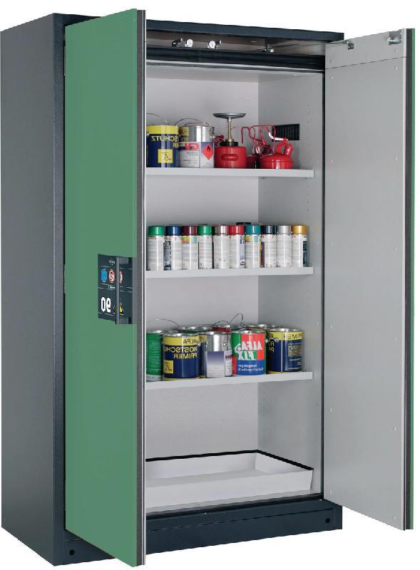 ARMOIRE SÉCURITÉ Q-CLASSIC-90 Q90.195.120 GRIS/VERT - MANUTAN COLLECTIVITÉS