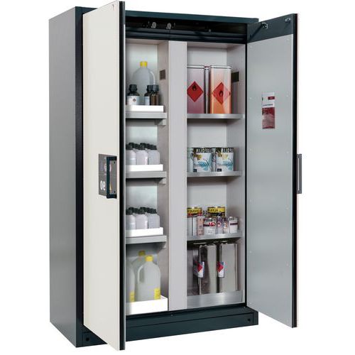 ARMOIRE Q90.195.120.MV BLANC-3ÉTAGÈRE 1BAC 3ÉTAGÈRE 1BAC PP - ASECOS