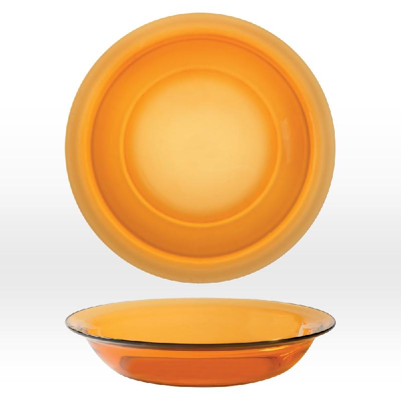 ASSIETTE CREUSE RONDE TRANSPARENTE 28CM EN VERRE - LOT DE 6 - DURALEX - LYS