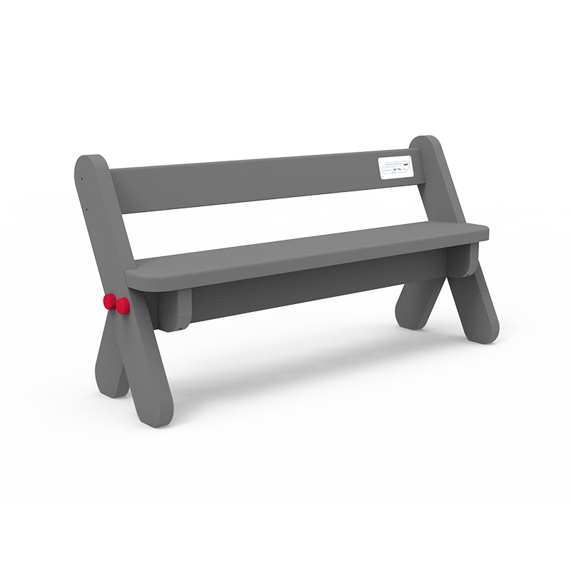 Banc public élémentaire UBICUITY© - L.1200 mm - UB-BC-02 - Fixations incluses - Finition gris argenté_0