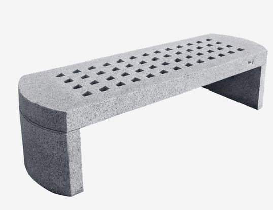 Banc public Trau UM396H - béton préfabriqué hydrofuge gris granite - kit facile à assembler_0