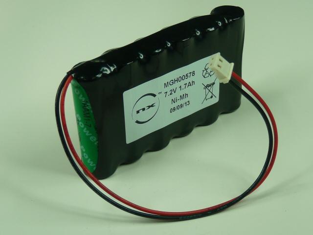 Batterie industrielle Nimh 6x AA 6S1P ST1 7.2V 2Ah Molex - Marque NX_0