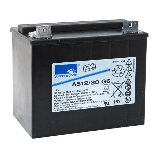 BATTERIE PLOMB ETANCHE GEL A512/30G6 12V 30AH M6-M_0