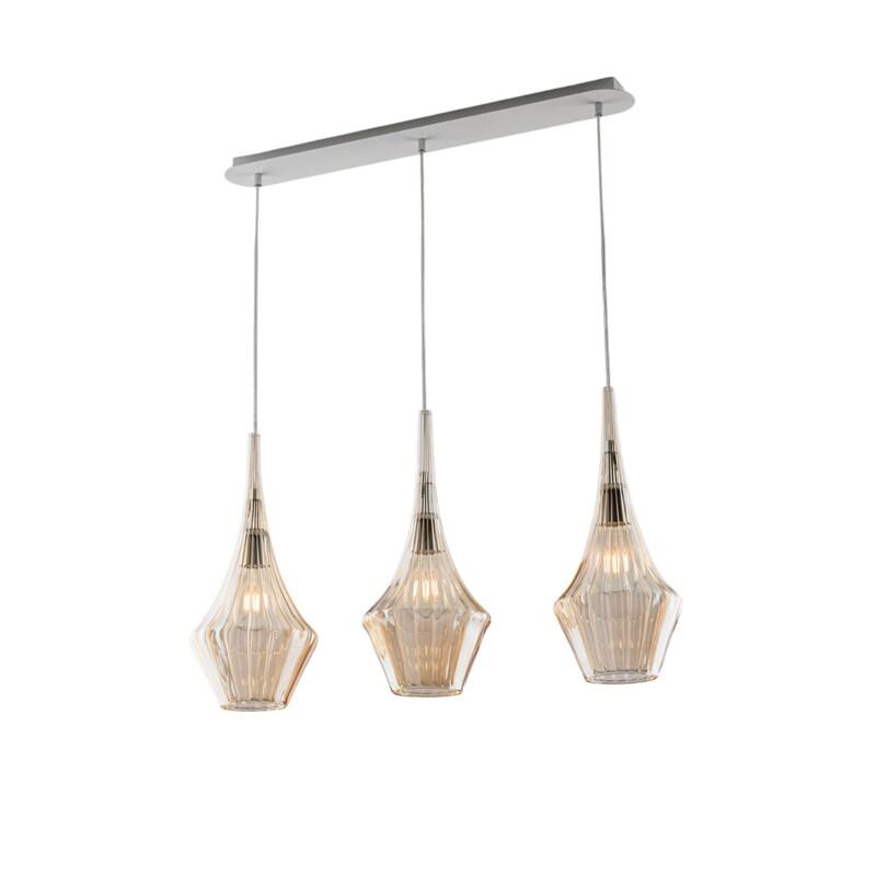 Bonetti Illumina Zeus Rail en fer avec verre pyrex ambré 3 lumières L.75x10 BL270-BIN3-AM - orange 8050713218201_0