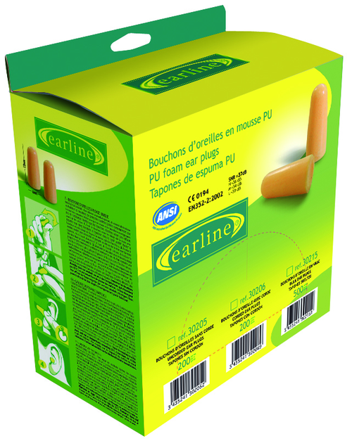 Bouchons oreilles jaunes ou oranges 39db (30215) boite de 500 paires_0