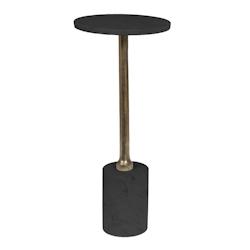 Bout de canapé Clyde en   noir -  Rond Marbre Amadeus 25x25 cm - noir 3520071971582_0