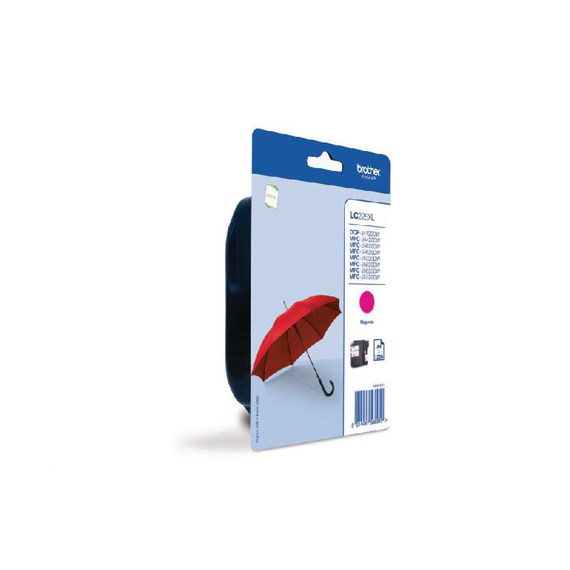 BROTHER LC-225XLM - MAGENTA - ORIGINALE - CARTOUCHE D'ENCRE - POUR BROTHER DCP-J4120, MFC-J4420, J4620, J5320, J5625, J5720; BUSINESS SMART MFC-J4420, J4620