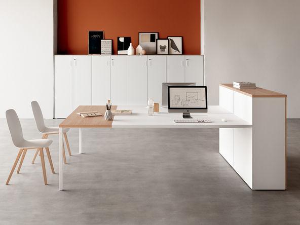 Bureau bench 2 personnes avec extension et rangements_0