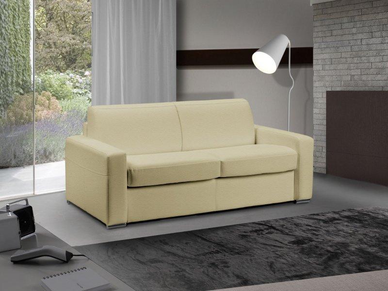 Canapé lit 2-3 places Master convertible express 120 cm - matelas 18 cm inclus - polyuréthane beige_0