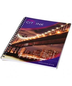 CARNET DESK-MATE A4 À SPIRALES NOIR 80 PAGES - CARNETS PUBLICITAIRES PERSONNALISÉS