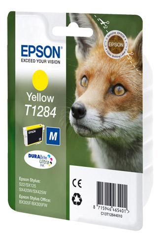 CARTOUCHE ENCRE EPSON T1284 JAUNE - CARTOUCHE AUTHENTIQUE