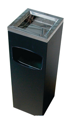 Cendrier poubelle en inox - acier inoxydable - 200x200x600 mm - 4,7 kg_0