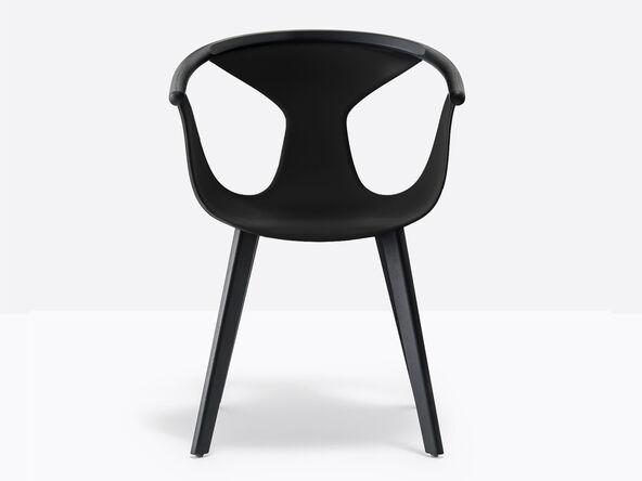 Chaise de réunion Fox avec pieds et dossier en frêne massif_0