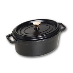 COCOTTE EN FONTE OVALE 23 CM NOIR MAT  - STAUB - FONDAMENTALES