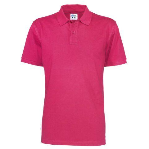 COTTOVER POLO MANCHES COURTES HOMME - CERTIFIÉ GOTS CERISE - TAILLE M