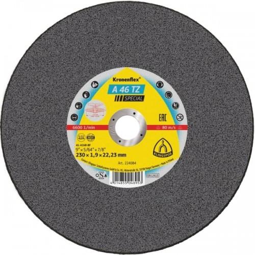 DISQUE À TRONÇONNER SPECIAL POUR ACIER ET INOX A 46 TZ - DIAM 230 -PAR 25 KLINGSPOR