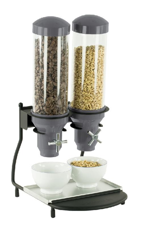 Distributeur de céréales 2 tubes - contenance 2 x 3 litres - structure métallique - CDC2_0