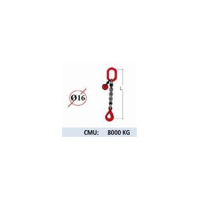 ELINGUE CHAINE 1 BRIN - CROCHET AUTOMATIQUE - CMU 8000 KG (CLASSE 80)