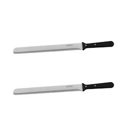 Ensemble de 2 Couteaux professionnel pour gâteau 30 cm Zenker Smart Pastry - noir plastique 3176239934823_0