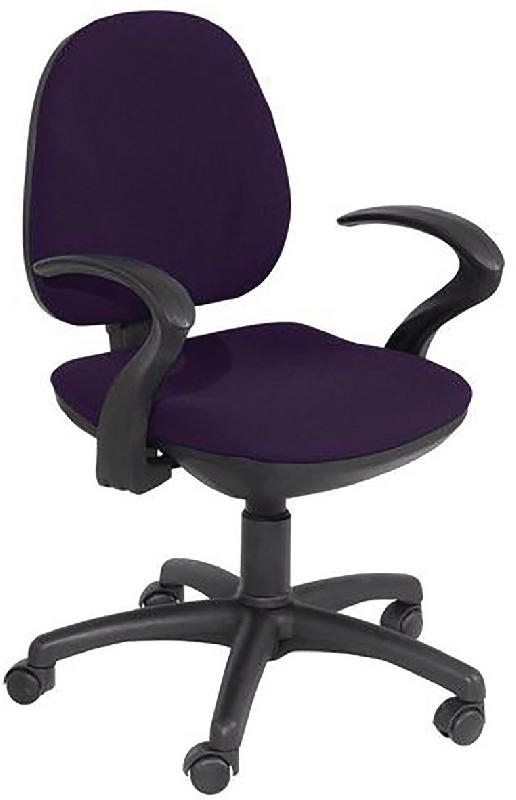 FAUTEUIL DE BUREAU AURORE CONTACT PERMANENT ACCOUDOIRS FIXES COLORIS PRUNE - MANUTAN COLLECTIVITÉS