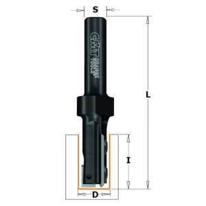 FRAISE CMT À PLAQUETTES POUR PERÇAGE ET AFFLEURAGE - DIAMÈTRE 16 MM -  HAUTEUR 28.3 MM - QUEUE DE 8 MM