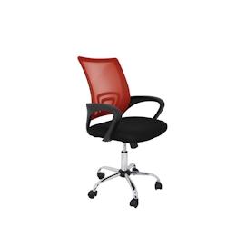 Furniture Style Chaises de bureau avec assise textile rouge. Modèle Martina - rouge Tissu FS1156RJ_0
