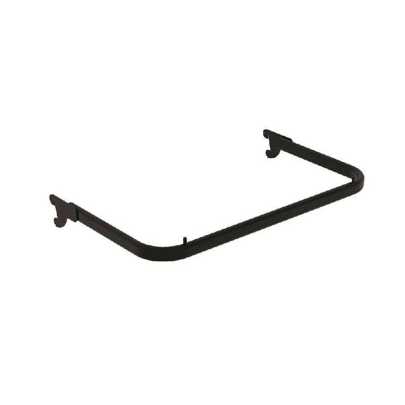 Guidon penderie L90xP35cm - noir satiné - acier facile à déplacer_0