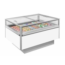 Iarp Bac libre service positif SVABA.3 150 P CLOSE, 1500 x 1000 x 925 mm, ventilé, blanc, couvercles coulissants vitrés - blanc I9K02709_0
