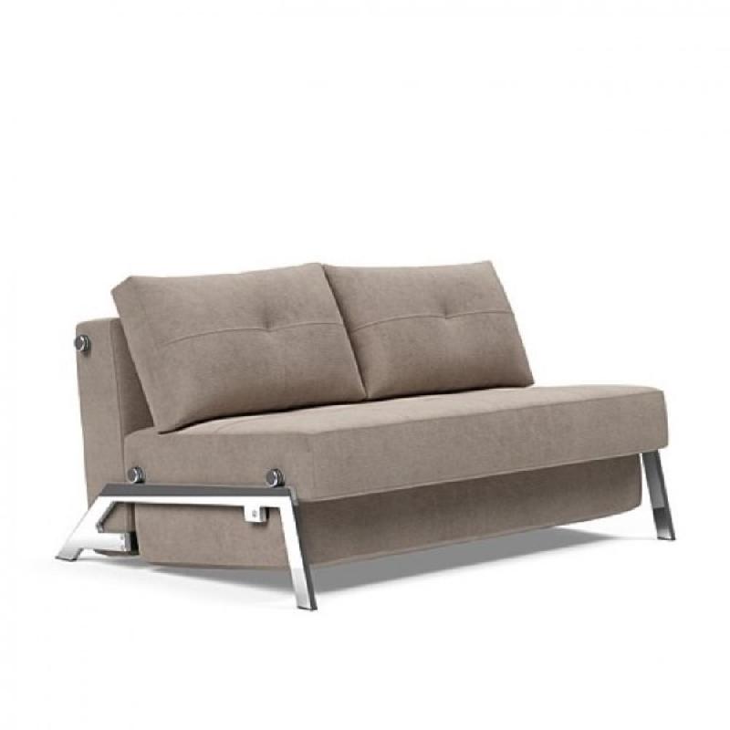 Canapé convertible design Cubed 02 Chrome - Innovation Living - 160x200 cm - Tissu Cordufine beige_0