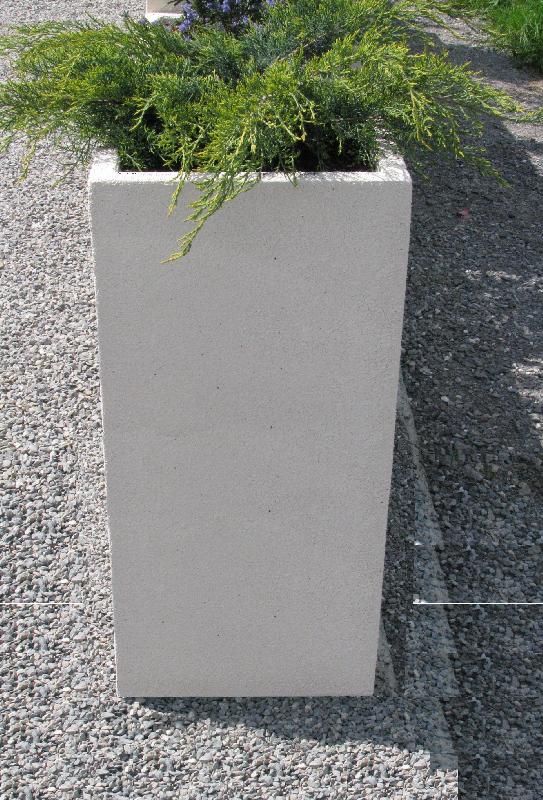 JARDINIÈRE CARRÉE EN BÉTON 42 X 42 X H83 CM_0