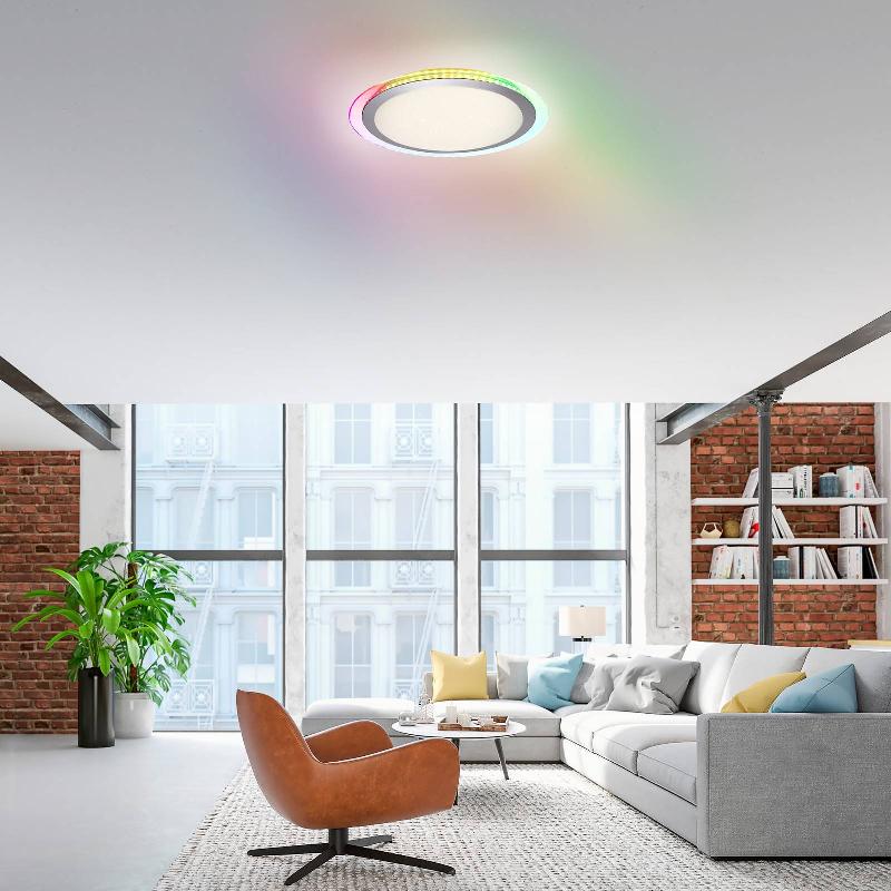 JUST LIGHT. PLAFONNIER LED CYBA ÉTOILES CCT RVB-SIDELIGHT