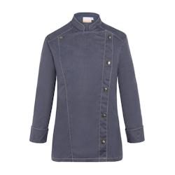 Karlowsky - Veste de cuisine femme en jean - manches longues - vintage black - taille 42_0