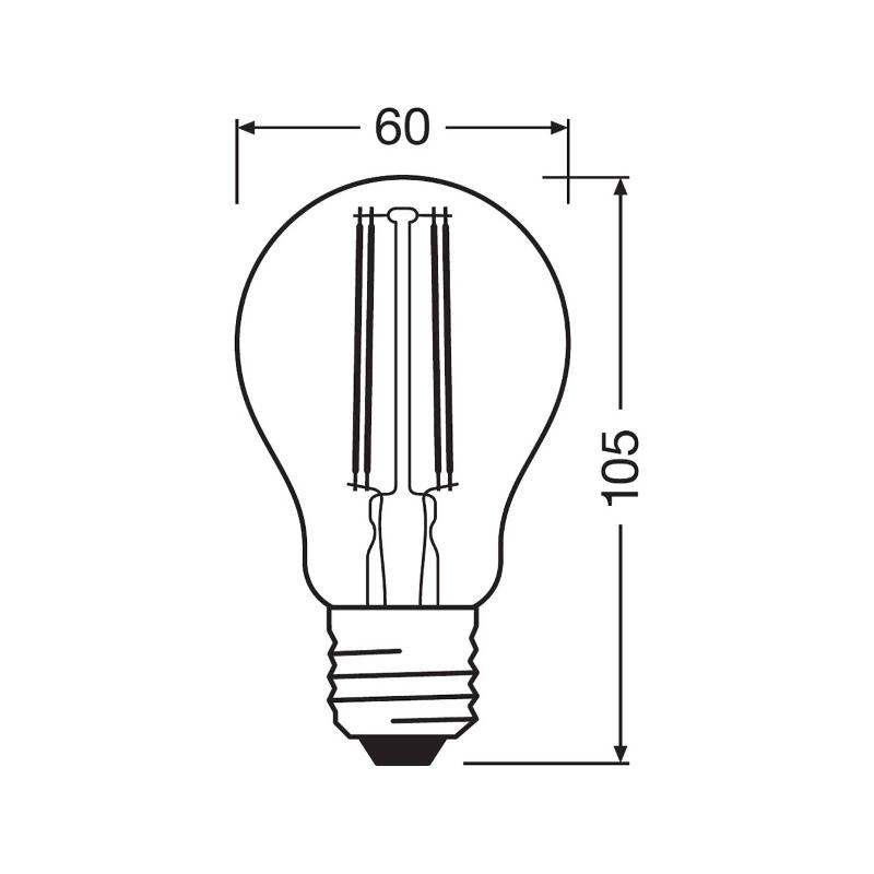 LEDVANCE SMART+ WIFI FILAMENT E27 5,5W 827 CLASSIC