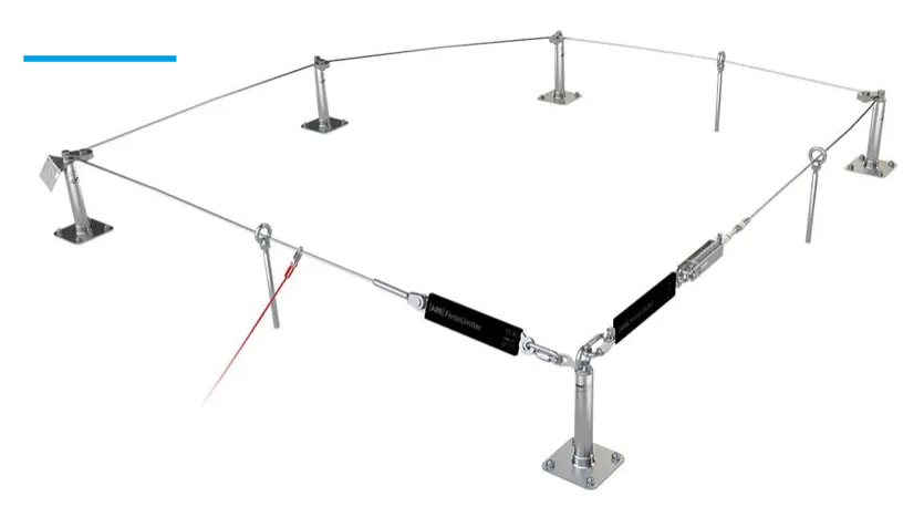 Ligne de vie permanente à câble non franchissable - Ø8 mm - ABS-Lock SYS I - Protection antichute jusqu'à 4 personnes_0