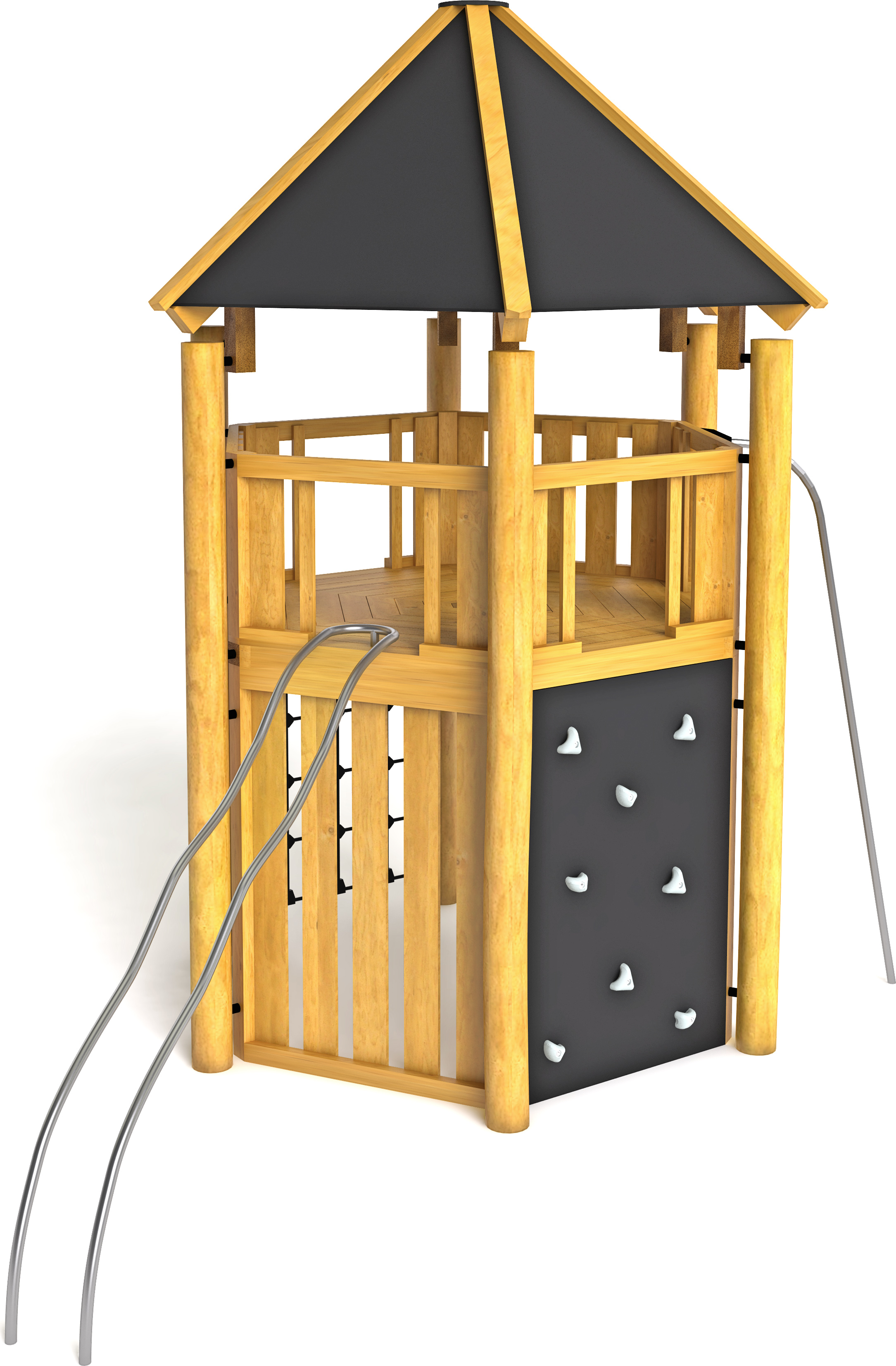 Maisonnette de jeu en robinier Belecia - Hags - 8045594 - Pour enfants de 5 à 12 ans - Dimensions 4600x3200x4400 mm_0