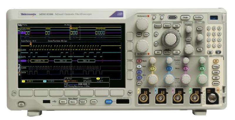 Oscilloscope numérique MDO3024 TEKTRONIX - 4 voies 200 MHz, 2,5 Géch/s, 10 000 000 points + 1 voie RF_0