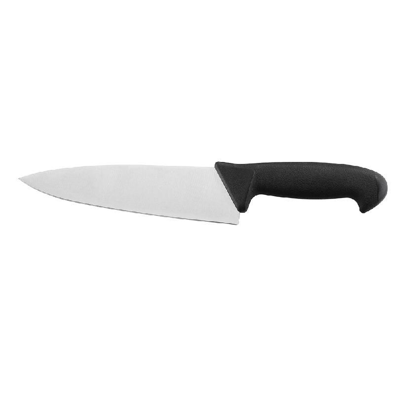 METRO PROFESSIONAL Couteau de chef Anti-Slip knives, acier inoxydable, 20 cm, noir - noir inox 4067373640789_0