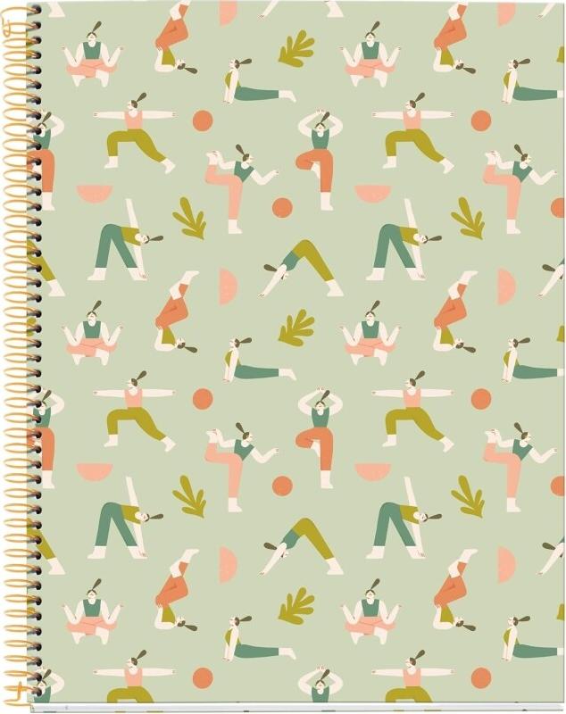 MIQUELRIUS Cahier Yoga A4, 200p./100 feuilles 70 g/m² détachables et perforées, quadrillé 5x5 - 8422593042922_0