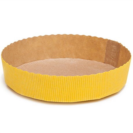 MOULE DE CUISSON PÂTISSERIE D.15.5X3.5 CM JAUNE PAPIER (VENDU PAR 270)