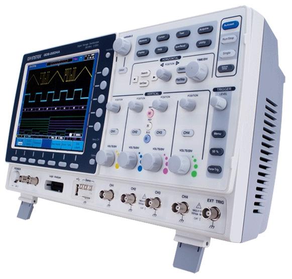 Oscilloscopes numériques et analyseurs logiques Instek série GDS2000A - 70 à 300MHz - 2 ou 4 voies - Grand écran LCD 8