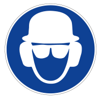 PANNEAU OBLIGATION DE PORTER CASQUE, LUNETTES ET CASQUE ANTIBRUIT