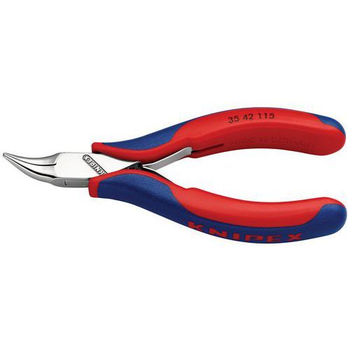 PINCE DE PRÉHENSION - BECS PLATS LISSES 45° - 115MM - BI-MATIÈRE - KNIPEX