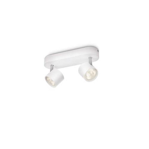 PLAFONNIER LED STAR - 2X4,5 W - 2X500 LM - 2700°K - BLANC - GRADABLE