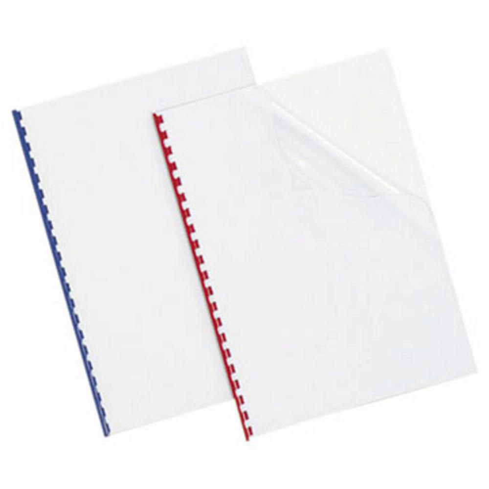 PLATS DE COUVERTURE PVC PERGAMY - A4 - 250 MICRONS - TRANSPARENTS - BOÎTE DE 100