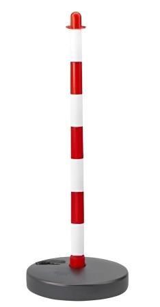 Potelet sur coupelle ronde - Rouge ou Jaune - Hauteur 900 mm_0