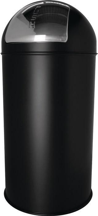 Poubelle publique D.360xH745 mm - 50L noir - Trémie et capot acier - HELIT_0